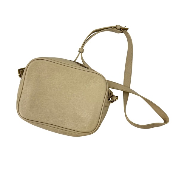 J. Crew Devon Leather Crossbody Camera Bag – Neutral Beige Tan - Picture 1 of 12